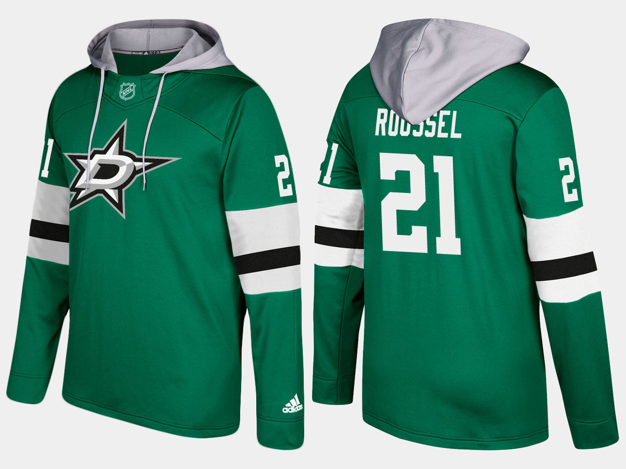 Men NHL dallas stars 21 antoine roussel green hoodie